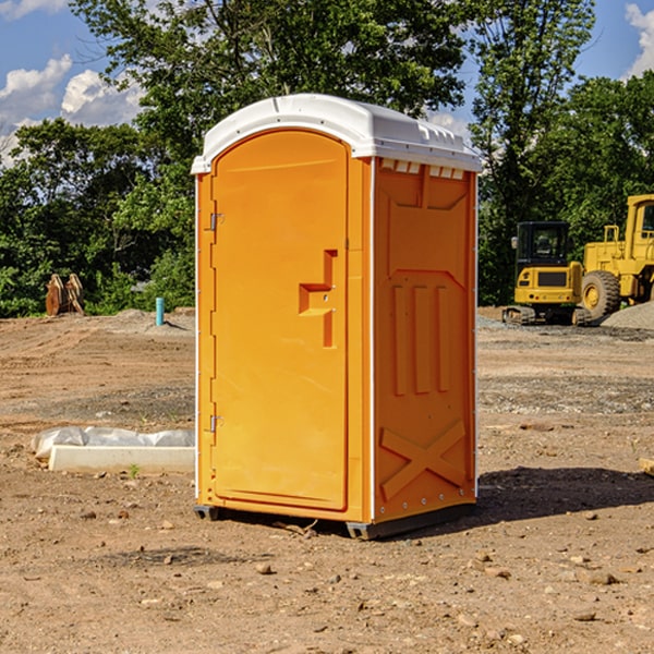 how often are the portable toilets cleaned and serviced during a rental period in Floyd County IA